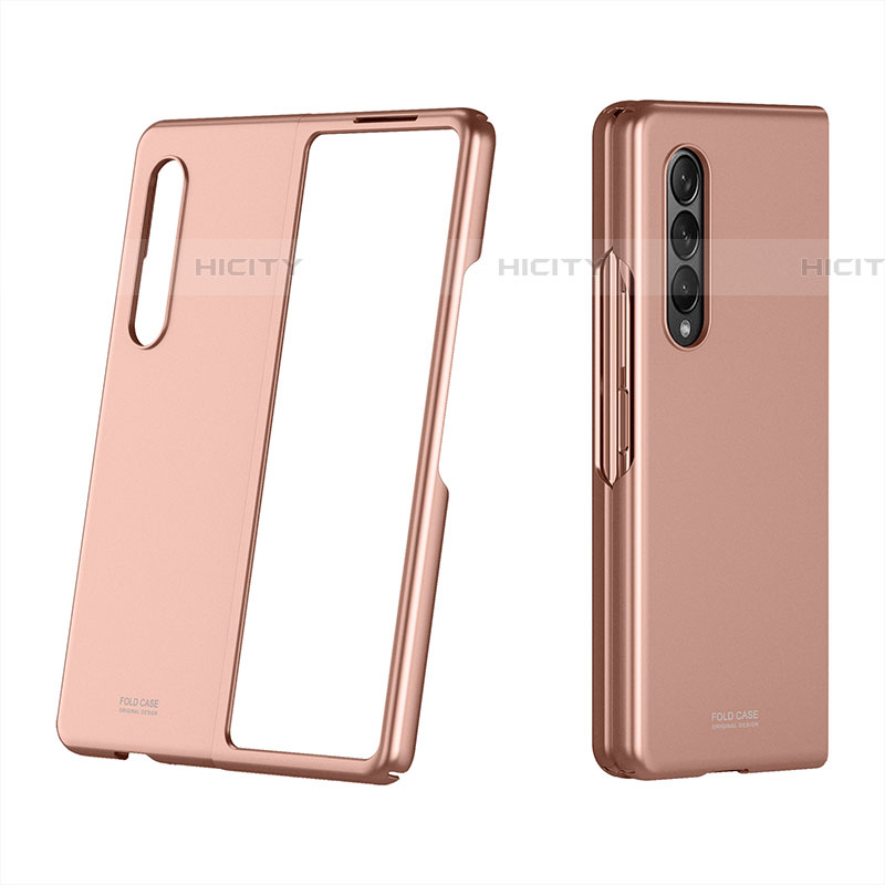 Custodia Plastica Rigida Cover Opaca P03 per Samsung Galaxy Z Fold4 5G Oro Rosa