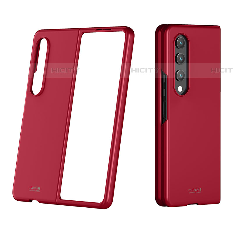 Custodia Plastica Rigida Cover Opaca P03 per Samsung Galaxy Z Fold4 5G Rosso