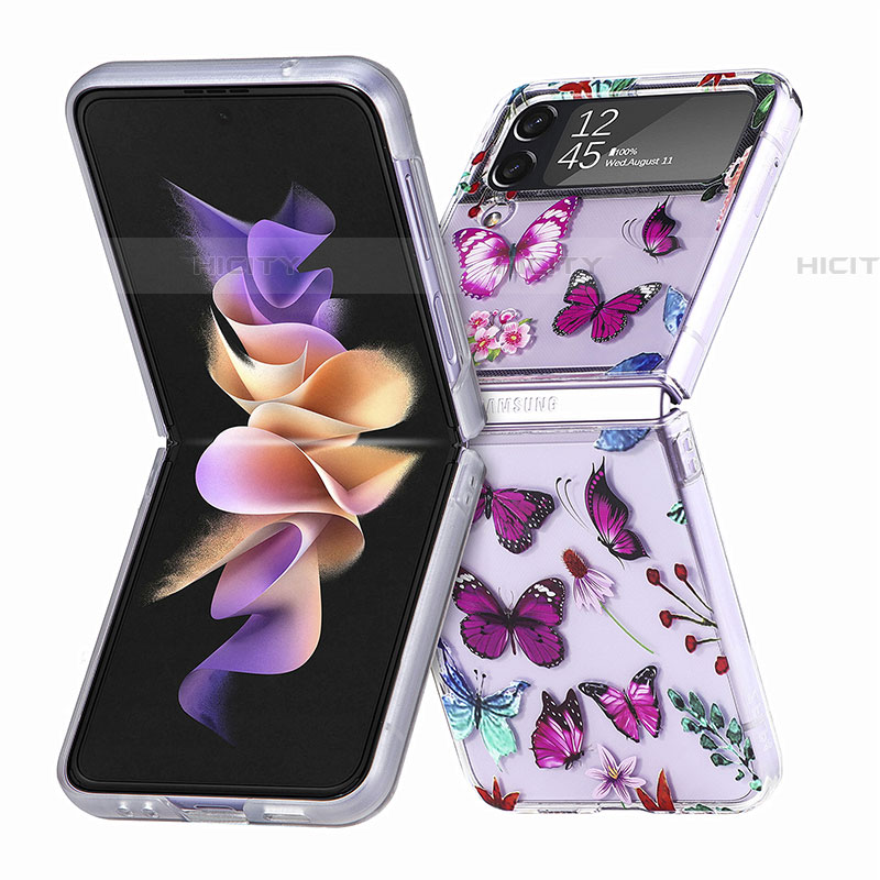 Custodia Plastica Rigida Cover Opaca P05 per Samsung Galaxy Z Flip4 5G Viola