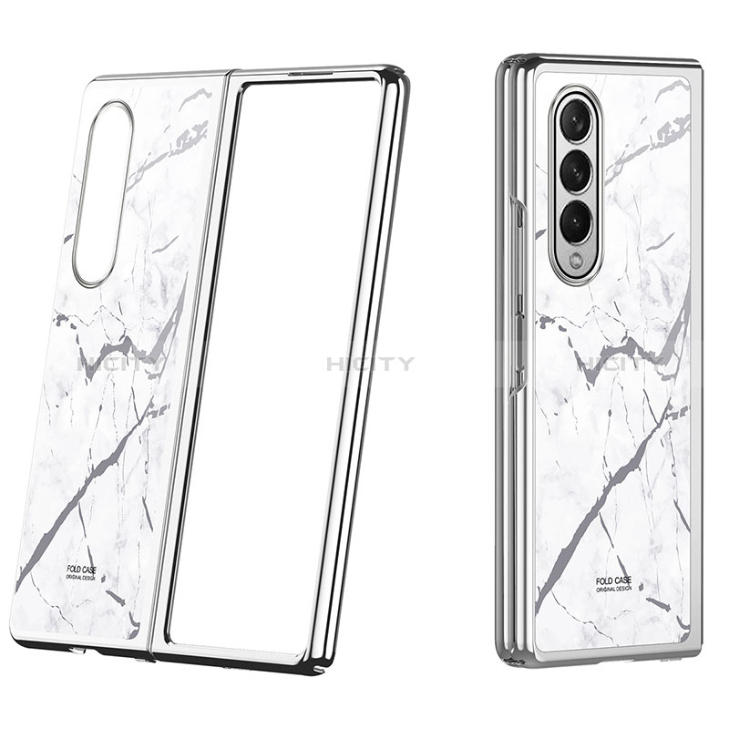 Custodia Plastica Rigida Cover Opaca P08 per Samsung Galaxy Z Fold3 5G Bianco