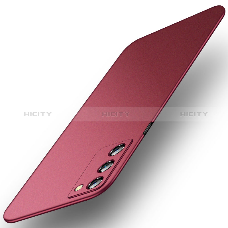 Custodia Plastica Rigida Cover Opaca per Oppo A56 5G Rosso