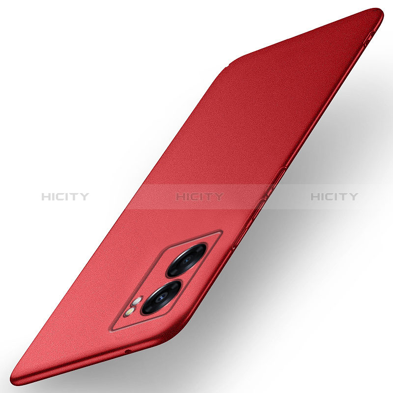 Custodia Plastica Rigida Cover Opaca per Oppo A56S 5G Rosso