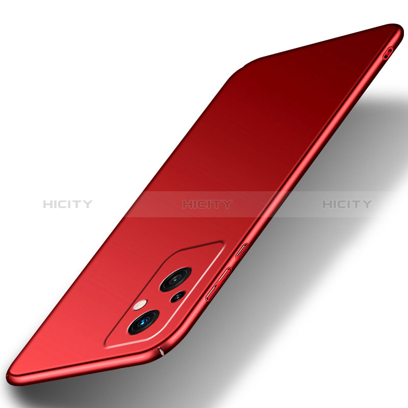 Custodia Plastica Rigida Cover Opaca per Oppo A96 5G Rosso