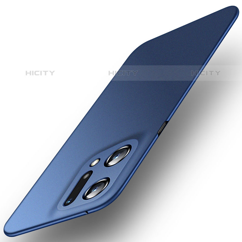 Custodia Plastica Rigida Cover Opaca per Oppo Find X5 Pro 5G Blu