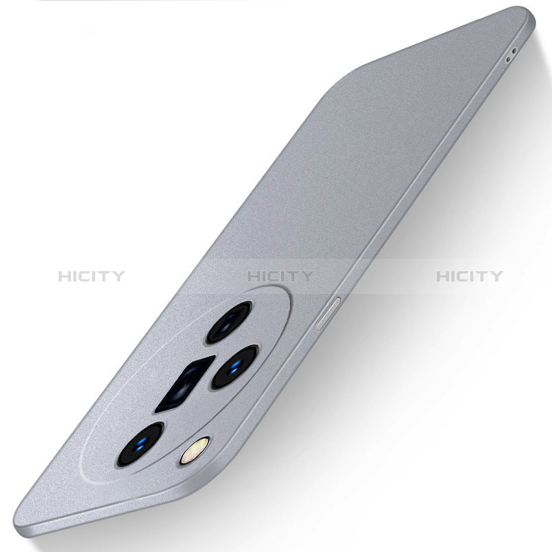 Custodia Plastica Rigida Cover Opaca per Oppo Find X7 Ultra 5G Grigio