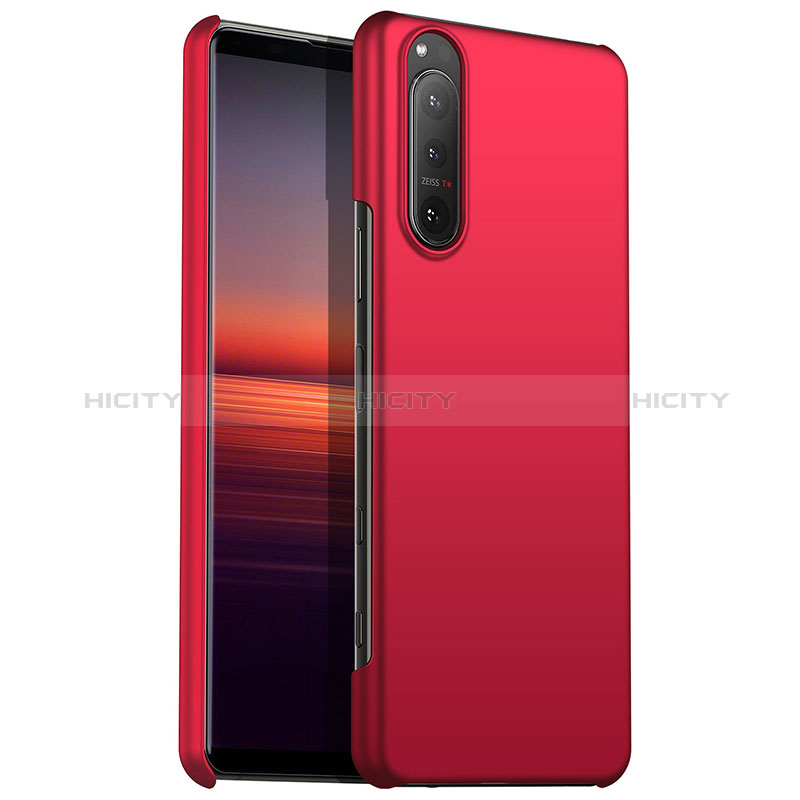 Custodia Plastica Rigida Cover Opaca per Sony Xperia 1 III Rosso