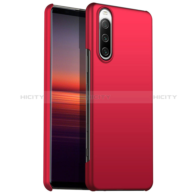 Custodia Plastica Rigida Cover Opaca per Sony Xperia 10 III Rosso