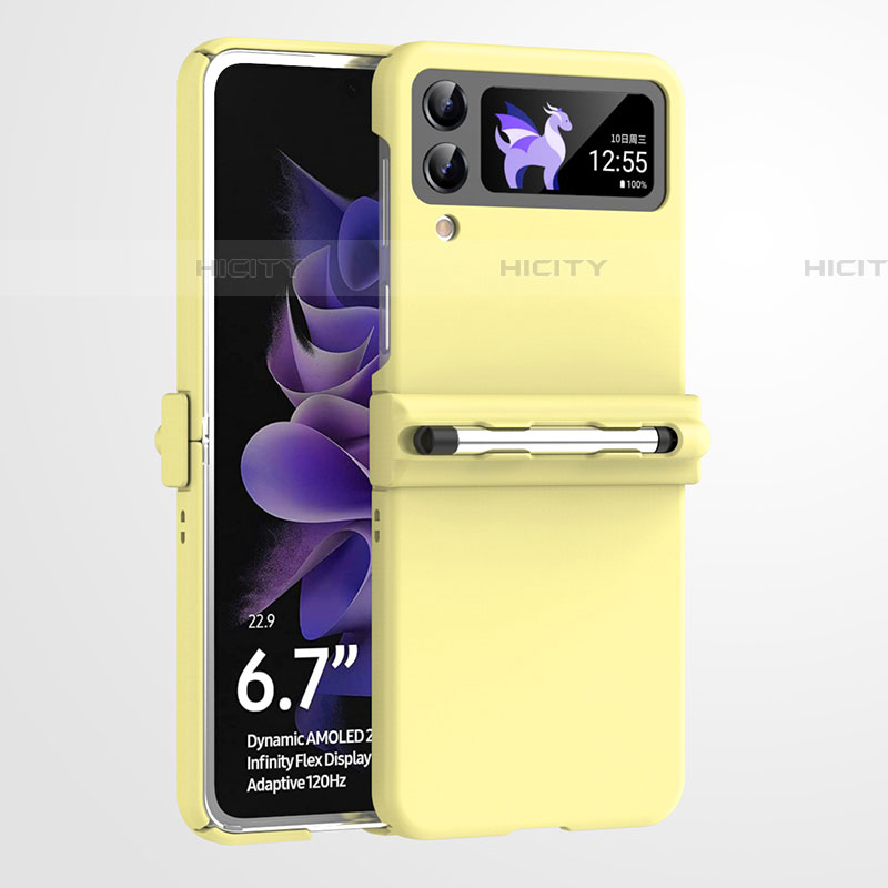 Custodia Plastica Rigida Cover Opaca R06 per Samsung Galaxy Z Flip4 5G Giallo