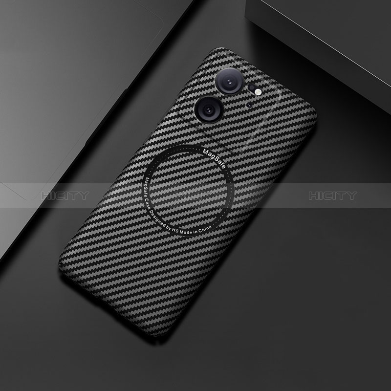 Custodia Plastica Rigida Cover Opaca Spigato con Mag-Safe Magnetic per Xiaomi Redmi K60 Ultra 5G Nero