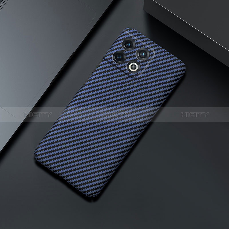 Custodia Plastica Rigida Cover Opaca Spigato per OnePlus 10 Pro 5G Blu