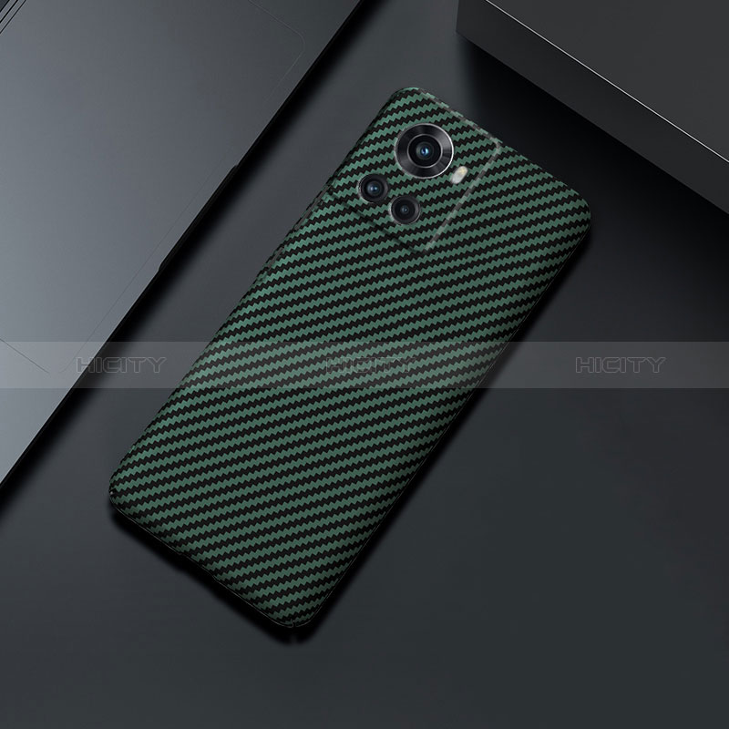 Custodia Plastica Rigida Cover Opaca Spigato per OnePlus 10R 5G Verde