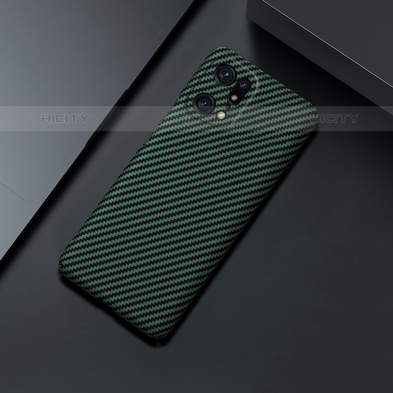 Custodia Plastica Rigida Cover Opaca Spigato per Oppo Find X5 Pro 5G