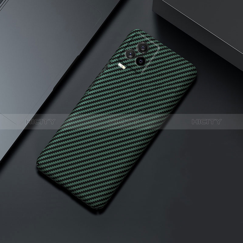 Custodia Plastica Rigida Cover Opaca Spigato per Vivo iQOO 7 Legend 5G Verde