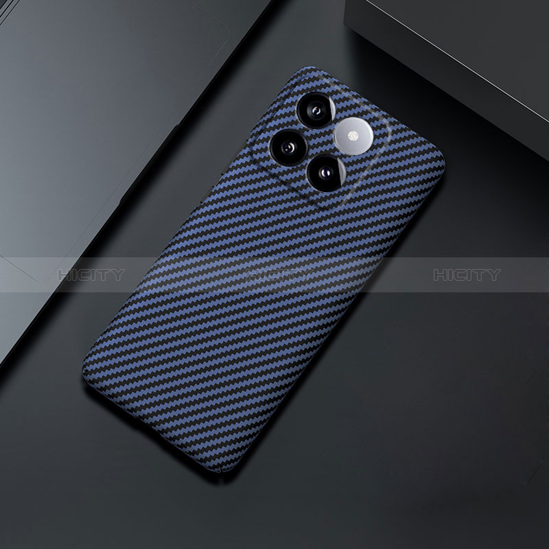 Custodia Plastica Rigida Cover Opaca Spigato per Xiaomi Mi 14 Pro 5G Blu