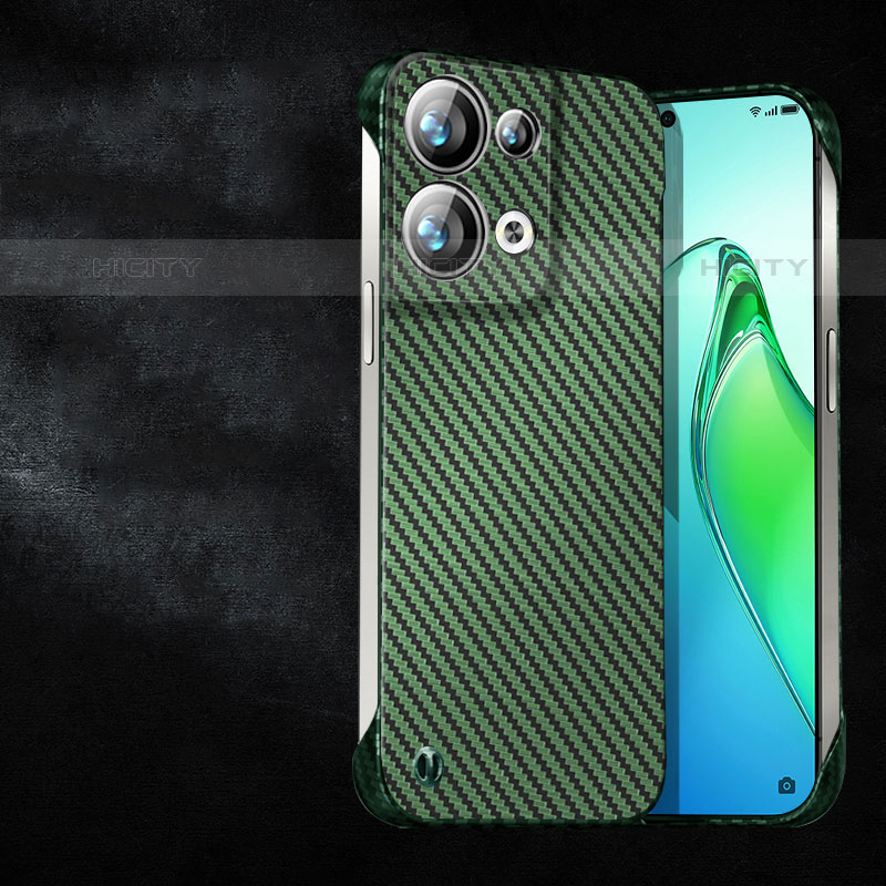 Custodia Plastica Rigida Cover Opaca Spigato T01 per Oppo Reno8 Pro+ Plus 5G Verde