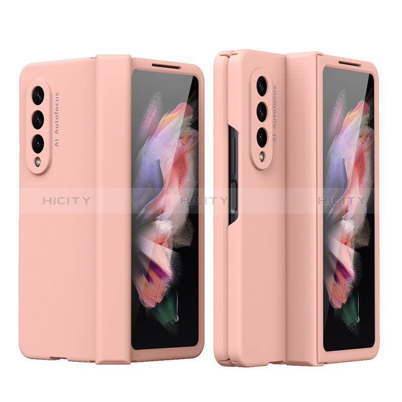 Custodia Plastica Rigida Cover Opaca T02 per Samsung Galaxy Z Fold3 5G Oro Rosa