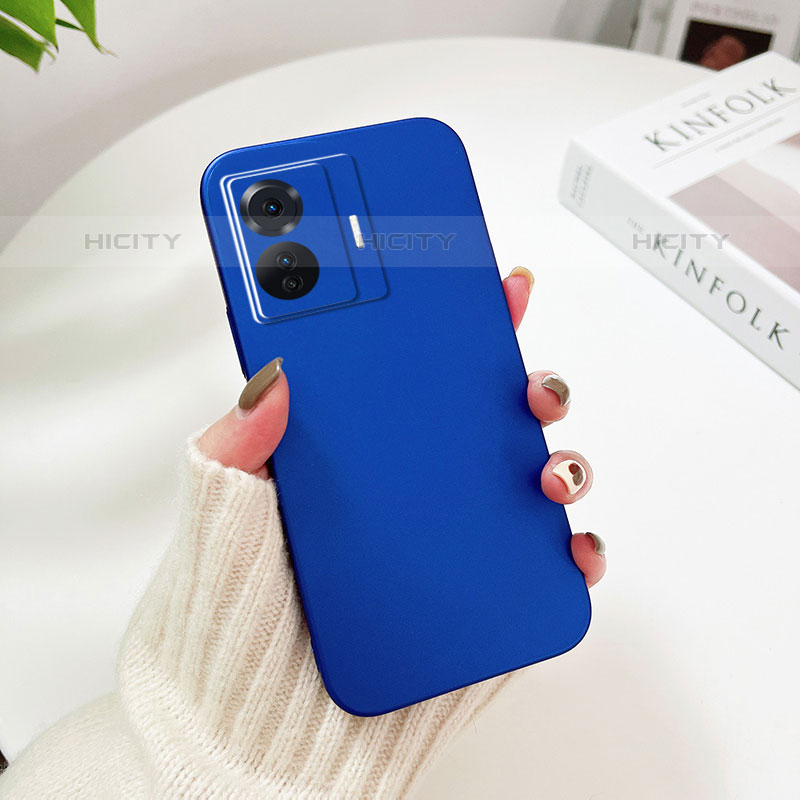 Custodia Plastica Rigida Cover Opaca YK1 per Vivo iQOO Z6 Pro 5G Blu