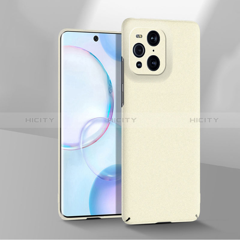 Custodia Plastica Rigida Cover Opaca YK2 per Oppo Find X3 5G Bianco