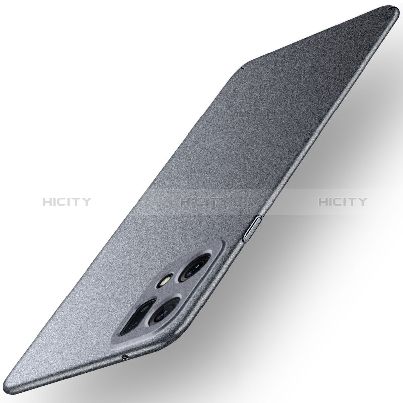 Custodia Plastica Rigida Cover Opaca YK2 per Oppo Find X5 5G Grigio