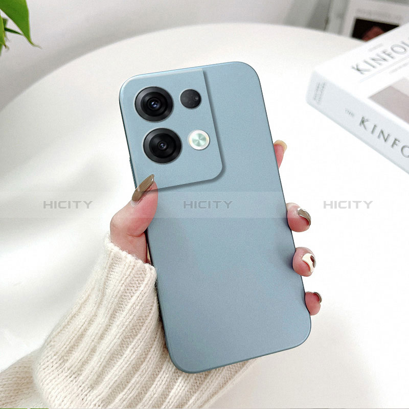 Custodia Plastica Rigida Cover Opaca YK2 per Oppo Reno9 Pro+ Plus 5G Cielo Blu