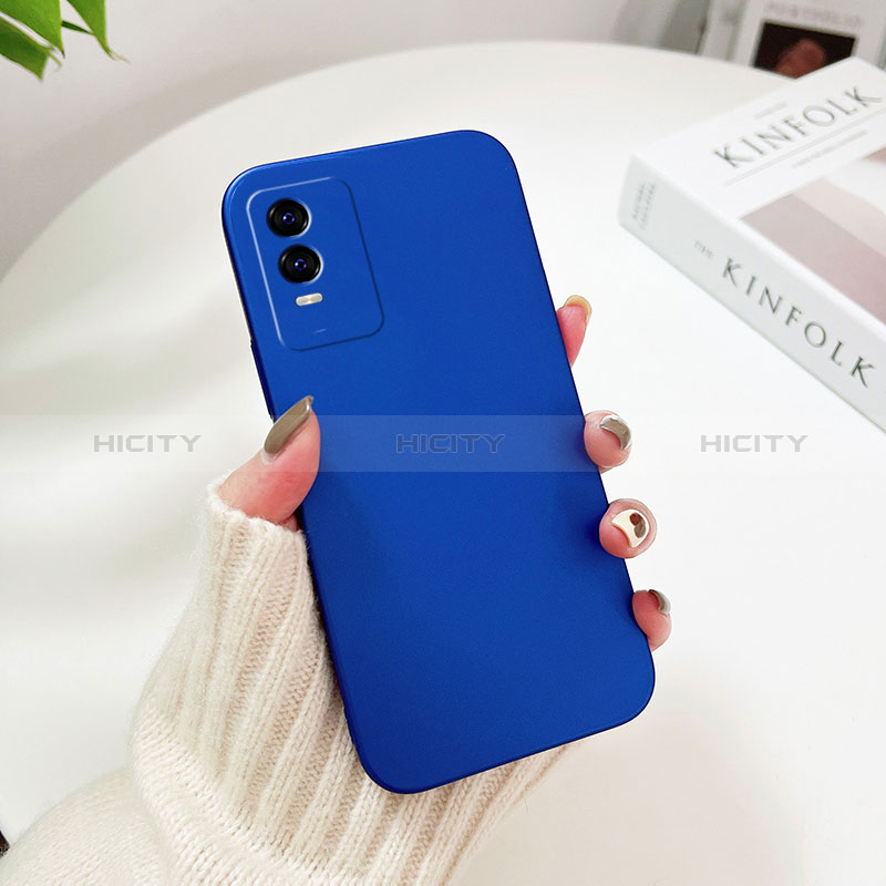 Custodia Plastica Rigida Cover Opaca YK2 per Vivo Y76s 5G Blu