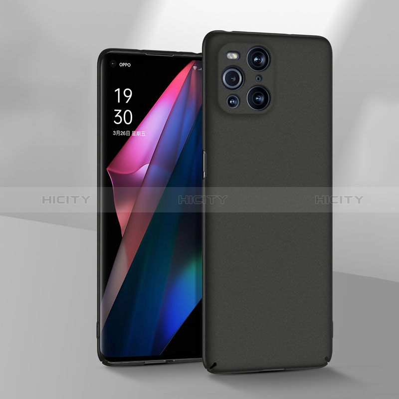 Custodia Plastica Rigida Cover Opaca YK3 per Oppo Find X3 5G Nero