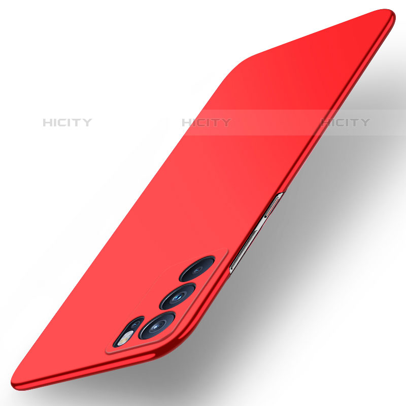 Custodia Plastica Rigida Cover Opaca YK3 per Oppo Reno6 Pro 5G India Rosso