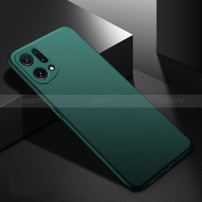 Custodia Plastica Rigida Cover Opaca YK4 per Oppo Find X5 5G Verde