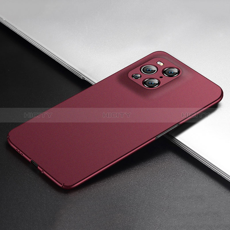 Custodia Plastica Rigida Cover Opaca YK5 per Oppo Find X3 5G Rosso