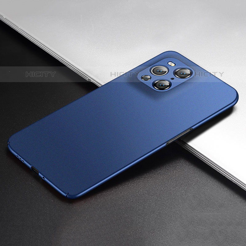 Custodia Plastica Rigida Cover Opaca YK5 per Oppo Find X3 Pro 5G Blu