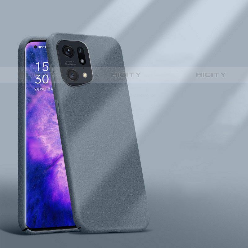 Custodia Plastica Rigida Cover Opaca YK5 per Oppo Find X5 Pro 5G Grigio