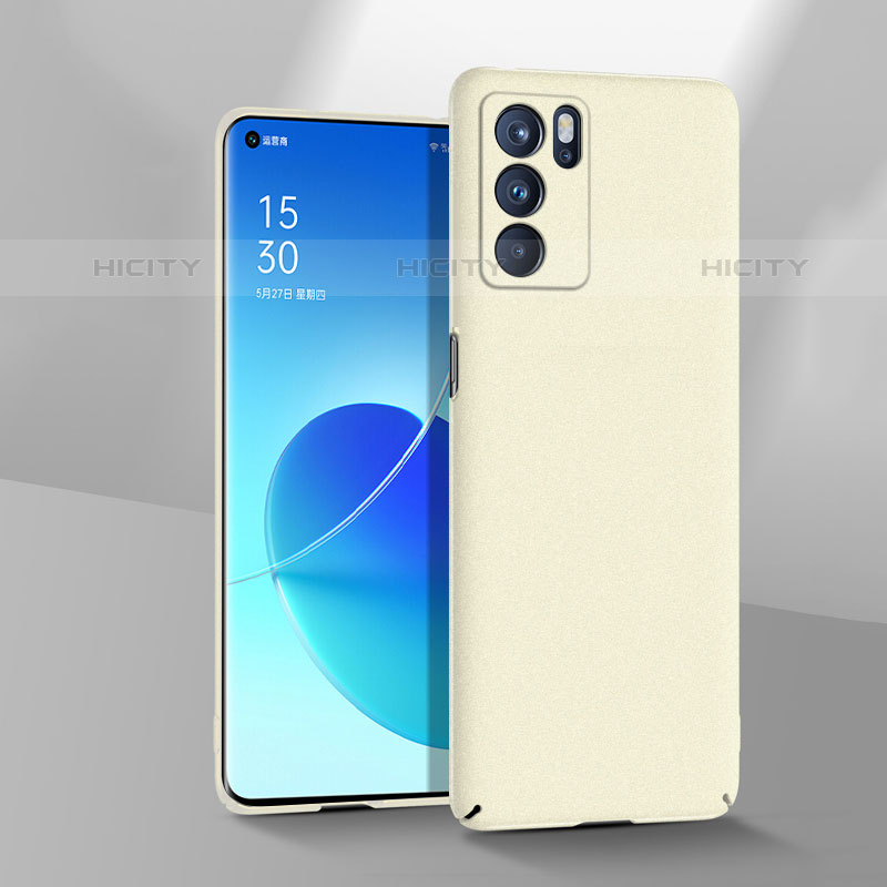 Custodia Plastica Rigida Cover Opaca YK8 per Oppo Reno6 Pro 5G India Bianco