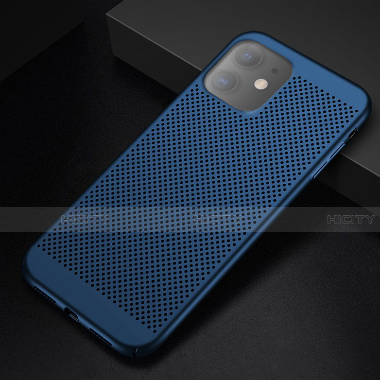 Custodia Plastica Rigida Cover Perforato per Apple iPhone 11 Blu