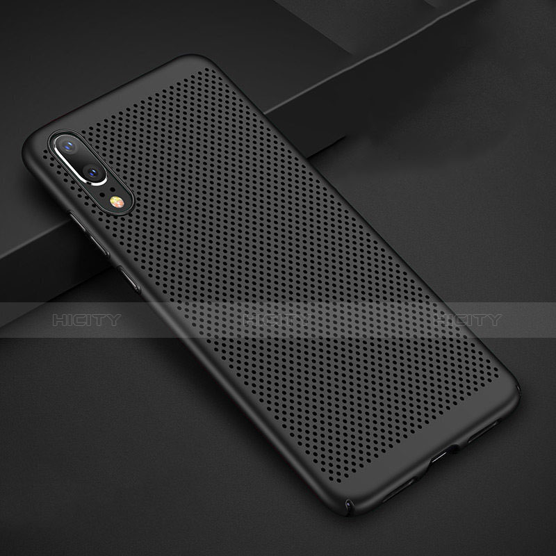 Custodia Plastica Rigida Cover Perforato per Huawei P20 Nero