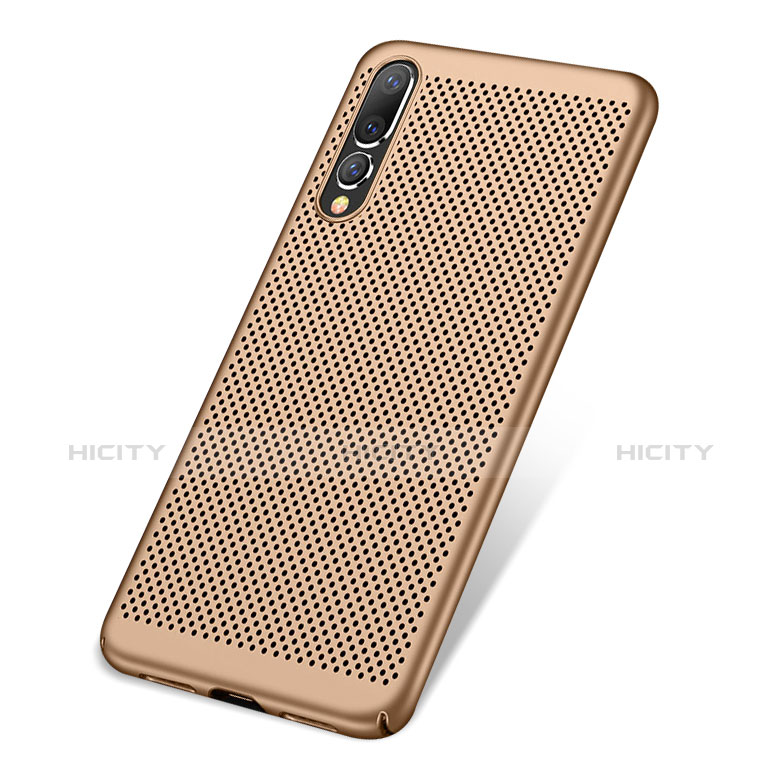 Custodia Plastica Rigida Cover Perforato per Huawei P20 Pro Oro