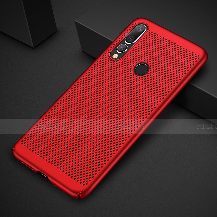 Custodia Plastica Rigida Cover Perforato per Huawei P30 Lite Rosso