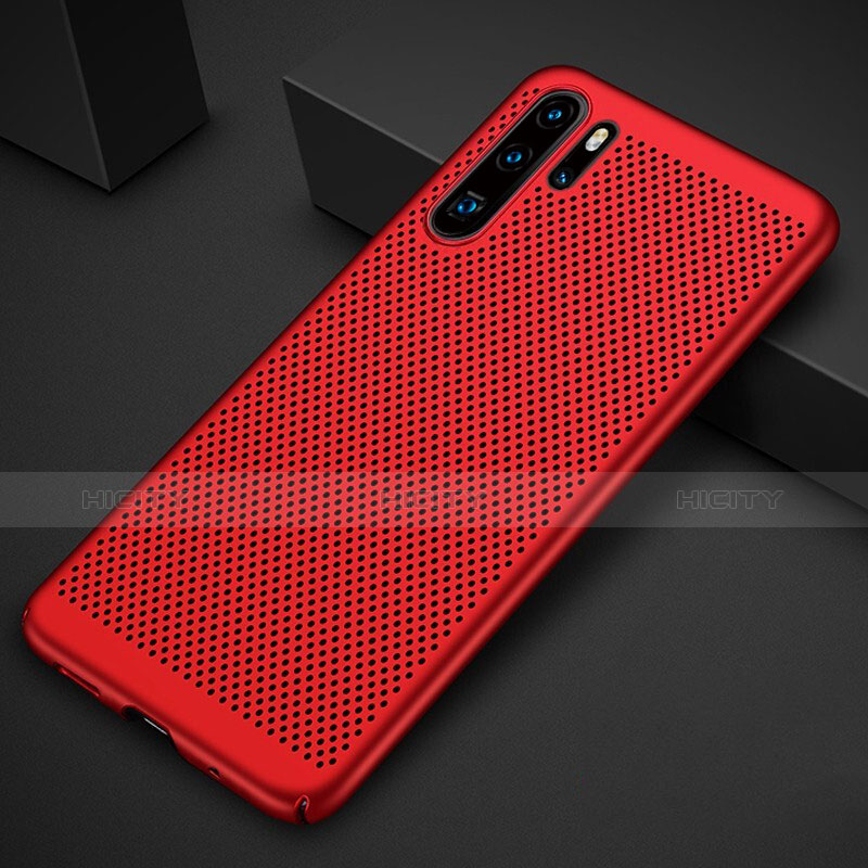 Custodia Plastica Rigida Cover Perforato per Huawei P30 Pro Rosso