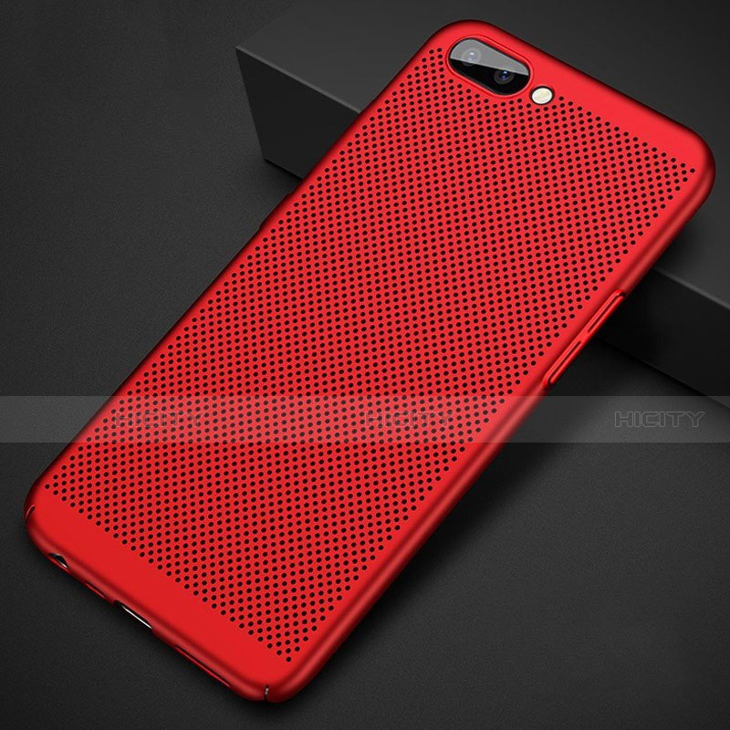 Custodia Plastica Rigida Cover Perforato per Oppo AX5 Rosso