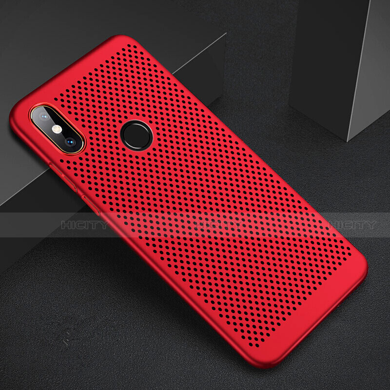 Custodia Plastica Rigida Cover Perforato per Xiaomi Mi 6X Rosso