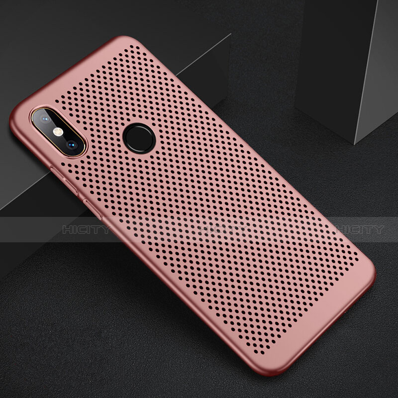 Custodia Plastica Rigida Cover Perforato per Xiaomi Mi A2 Lite Oro Rosa