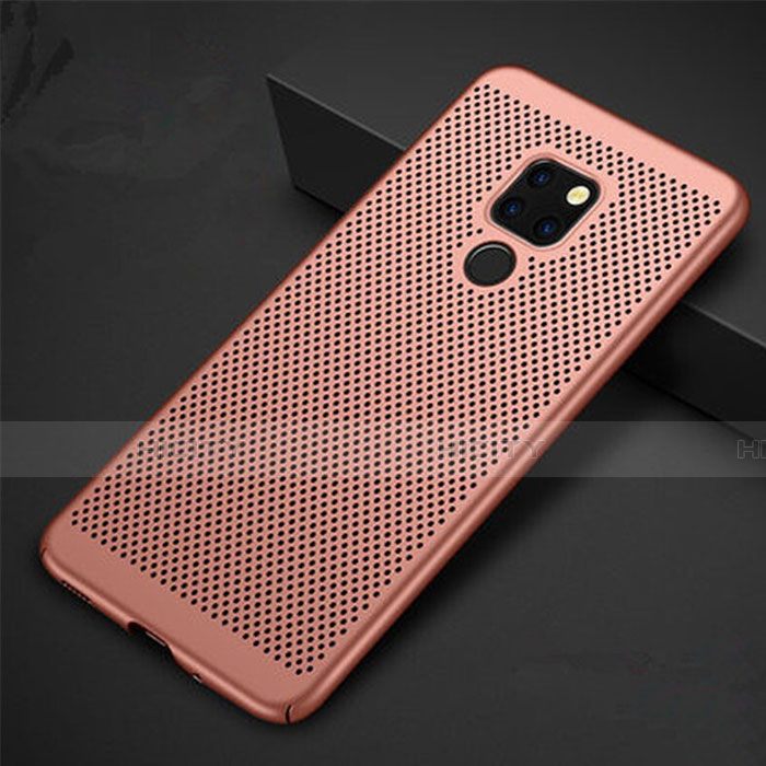 Custodia Plastica Rigida Cover Perforato W01 per Huawei Mate 20 X 5G Oro Rosa