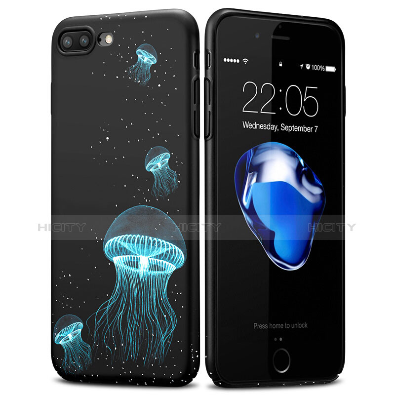 Custodia Plastica Rigida Fluorescenza per Apple iPhone 7 Plus Nero