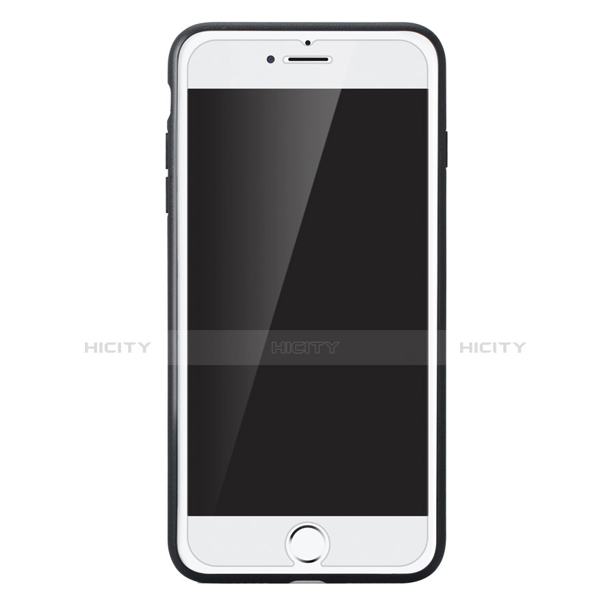 Custodia Plastica Rigida In Pelle per Apple iPhone 7 Plus Nero