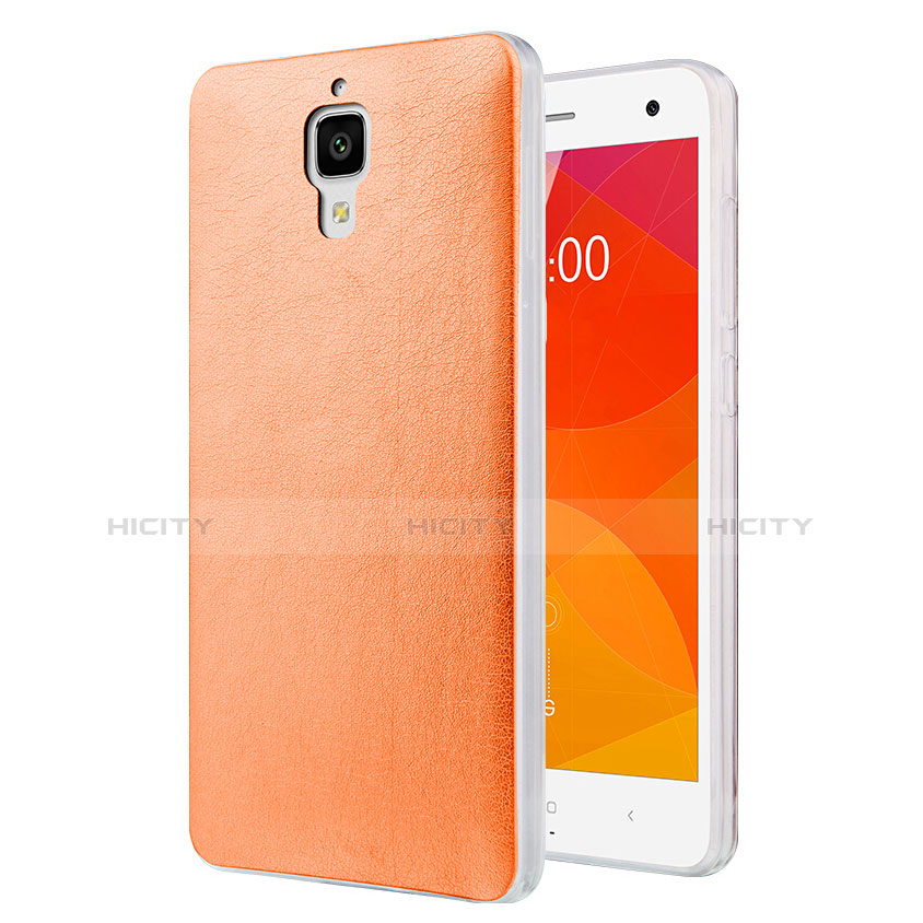 Custodia Plastica Rigida In Pelle per Xiaomi Mi 4 LTE Arancione