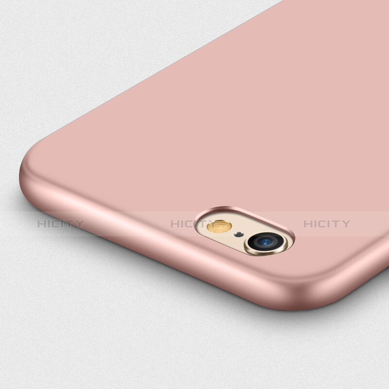 Custodia Plastica Rigida Opaca con Anello Supporto A01 per Apple iPhone 6 Oro Rosa