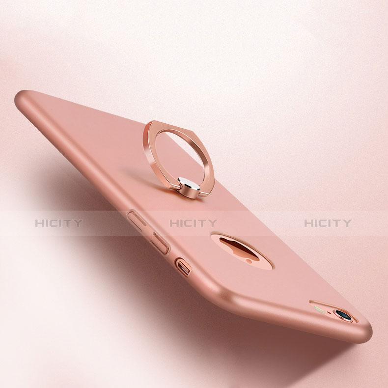 Custodia Plastica Rigida Opaca con Anello Supporto A02 per Apple iPhone 6S Rosa