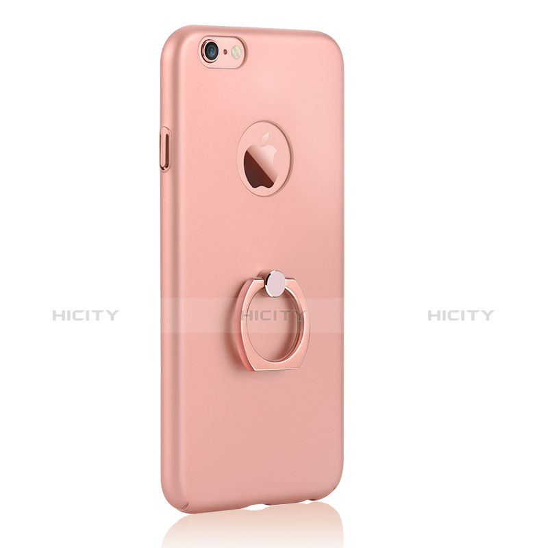 Custodia Plastica Rigida Opaca con Anello Supporto A02 per Apple iPhone 6S Rosa