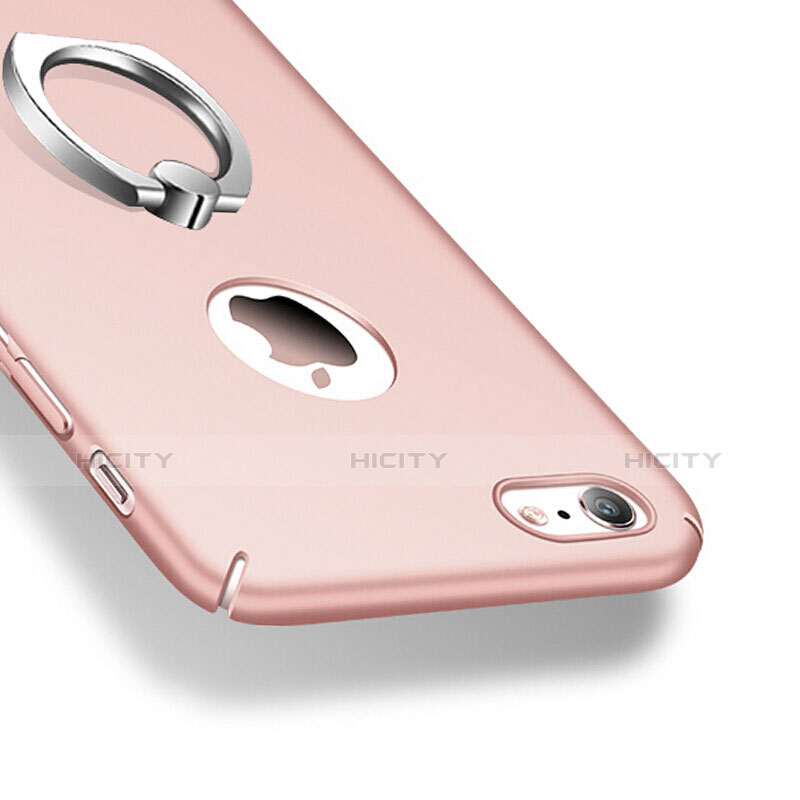 Custodia Plastica Rigida Opaca con Anello Supporto per Apple iPhone 6 Plus Rosa