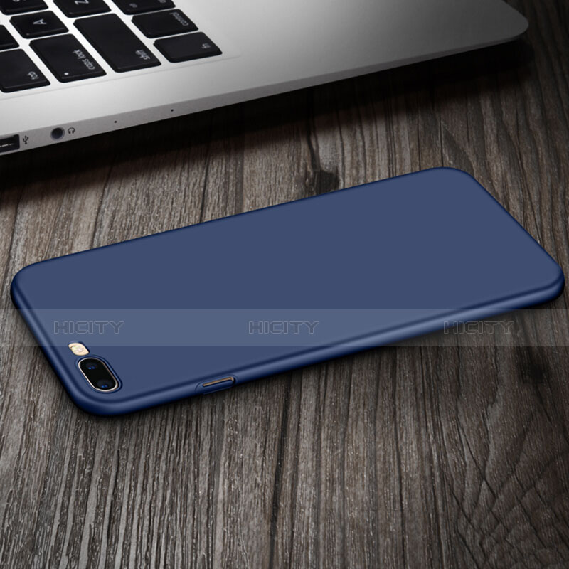 Custodia Plastica Rigida Opaca con Anello Supporto per Apple iPhone 7 Plus Blu