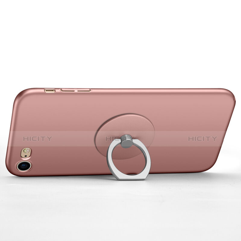 Custodia Plastica Rigida Opaca con Anello Supporto per Apple iPhone 7 Rosa